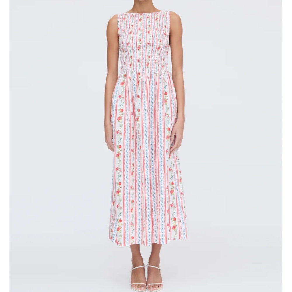 Hill House Home- The Cosima Nap Dress, Pomegranate Stripe